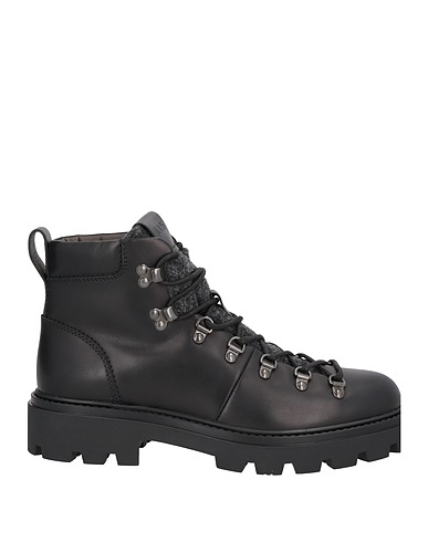 TOD'S Ankle boot Black Soft Leather, Textile fibers