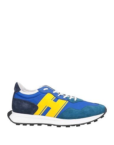 HOGAN Sneakers Azul marino Fibras textiles, Cuero