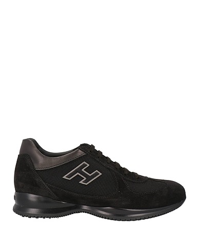 HOGAN Sneakers Black Soft Leather, Textile fibres