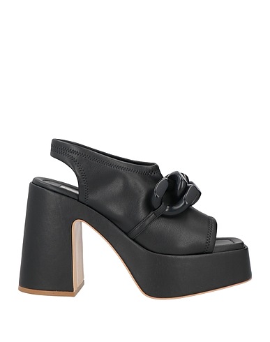STELLA McCARTNEY Sandals Black Textile fibers