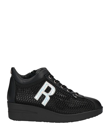 RUCOLINE Sneakers Black Soft Leather, Textile fibres