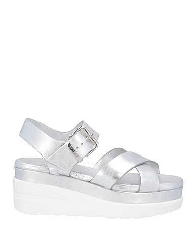 RUCOLINE Sandals Silver Textile fibres