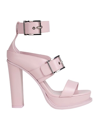 MCQUEEN Sandals Pink Soft Leather