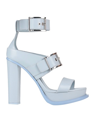 MCQUEEN Sandals Sky blue Soft Leather
