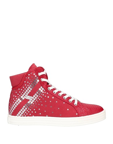 HOGAN Sneakers Red Soft Leather, Textile fibres