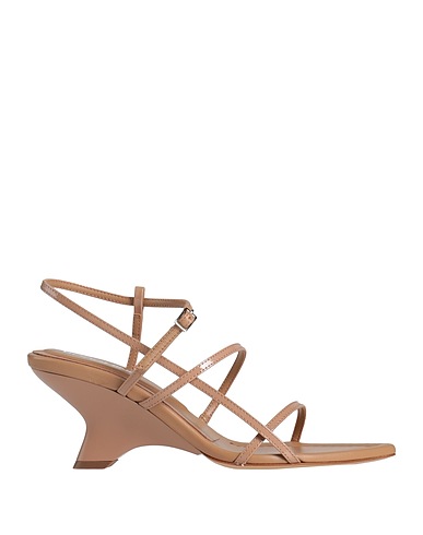 GIA BORGHINI Sandals Beige Soft Leather