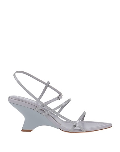 GIA BORGHINI Sandals Grey Soft Leather