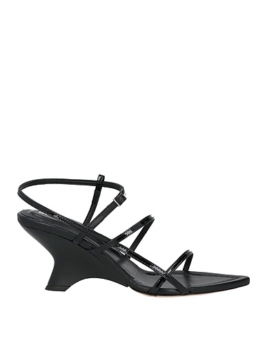 GIA BORGHINI Sandals Black Soft Leather