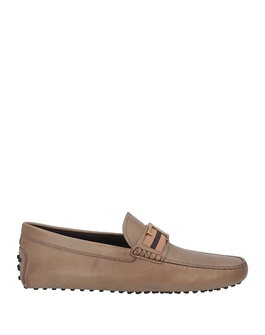 TOD'S Loafers Khaki Soft Leather