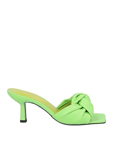 BY FAR Sandals Green Soft Leather