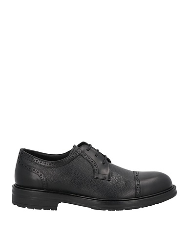 GIOVANNI CONTI Laced shoes Black Calfskin