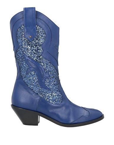 ELISABETTA FRANCHI Ankle boot Blue Leather