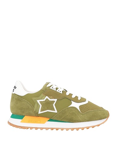 ATLANTIC STARS Sneakers Militärgrün Leder, Gewebefasern