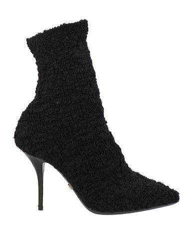 DOLCE&GABBANA Ankle boot Black 70% Wool, 29% Eelskin, 1% Polyamide