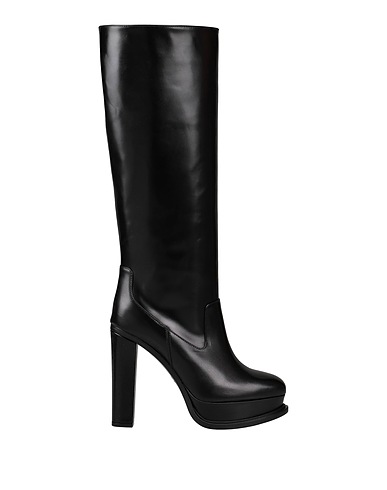 MCQUEEN Boots Black Soft Leather