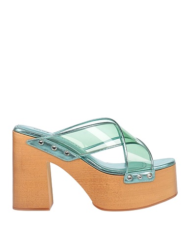 HAUS OF HONEY Mules and clogs Turquoise PVC - Polyvinyl chloride, Soft Leather