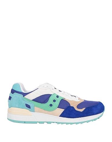 SAUCONY Sneakers Bright blue Leather, Textile fibres
