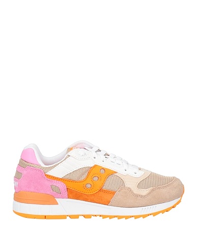 SAUCONY Sneakers Orange Leather, Textile fibres