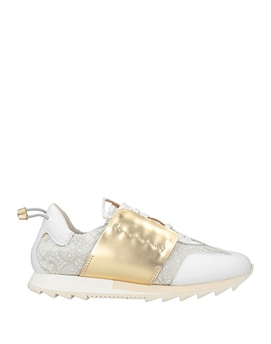 ESSEutESSE Sneakers White Soft Leather, Textile fibres