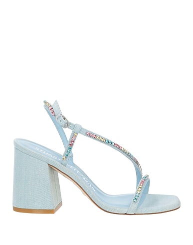 STUART WEITZMAN Sandals Sky blue Textile fibers