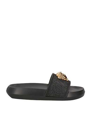 VERSACE Sandals Black Rubber