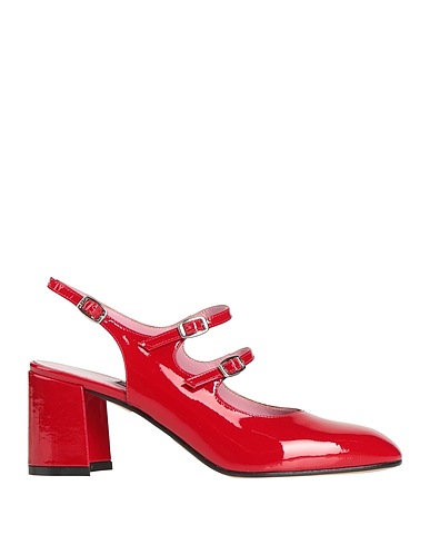 CAREL Paris Décolleté Rosso Pelle