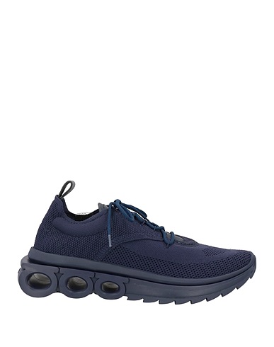FERRAGAMO Sneakers Nachtblau Leder, Gewebefasern