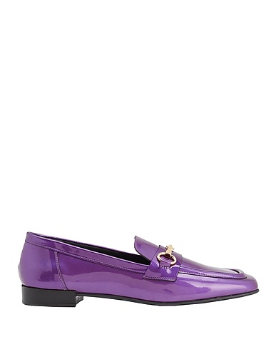 8 by YOOX Loafers LEATHER CLAMP LOAFER
 Purple 100% Ovine leather