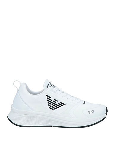 EA7 Sneakers White 100% Polyester, Thermoplastic polyurethane