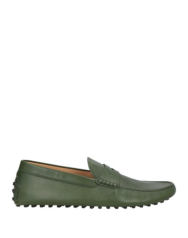 TOD'S Loafers Green Soft Leather