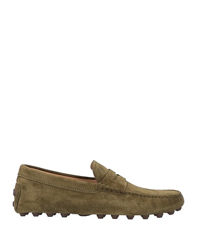TOD'S Loafers Military green Leather