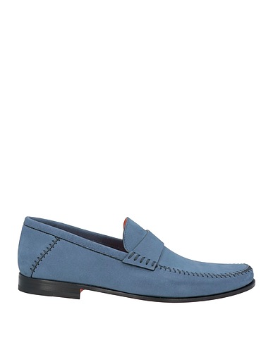 SANTONI Loafers Slate blue Leather