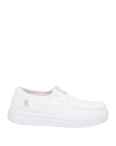 HEY DUDE Laced shoes White Textile fibers