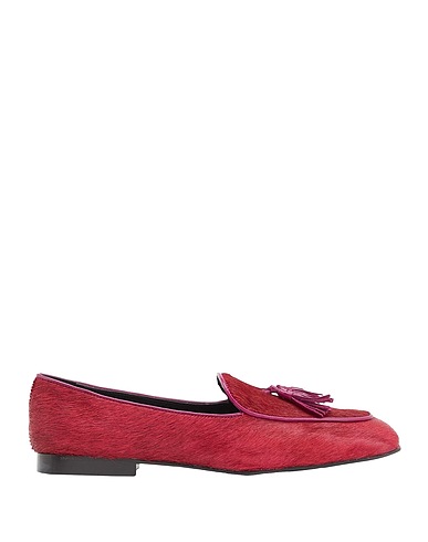8 by YOOX Loafers CALF HAIR TASSEL-DETAIL LOAFER
 Garnet 100% Calfskin
