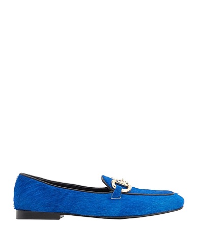 8 by YOOX Mocassino CALF HAIR HORSEBIT-DETAIL LOAFER
 Blu china 100% Pelle di vitello