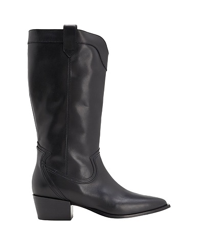 8 by YOOX Boots LEATHER WESTERN BOOT
 Black 100% Calfskin