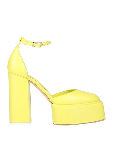 3JUIN Décolleté Verde lime Pelle