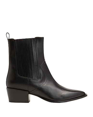8 by YOOX Ankle boot LEATHER CHELSEA WESTERN ANKLE BOOT
 Black 100% Calfskin