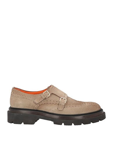 SANTONI Loafers Grey Leather
