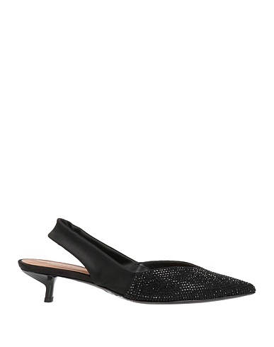 EMPORIO ARMANI Pump Black 85% Polyester, 10% Cotton, 5% Polyurethane, Acetate, Polyamide