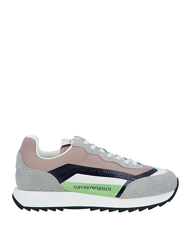 EMPORIO ARMANI Sneakers Sand Leather, Textile fibres