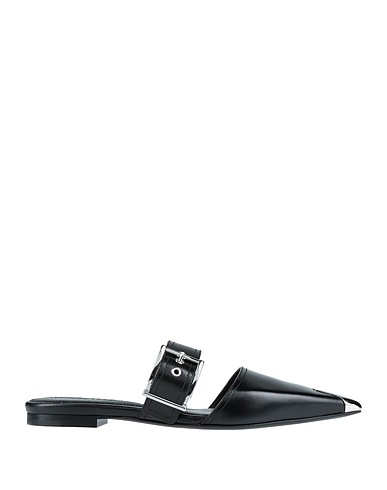 MCQUEEN Mules and clogs Black Leather