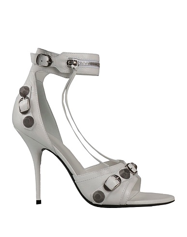 BALENCIAGA Sandals White Soft Leather