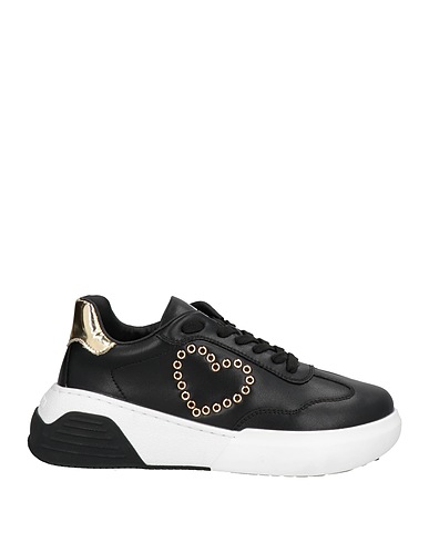 LOVE MOSCHINO Sneakers Schwarz Kalbsleder, Gewebefasern