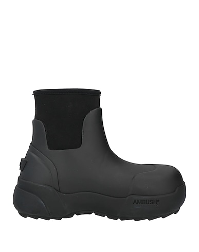 AMBUSH Stivaletti Nero Gomma, Fibre tessili