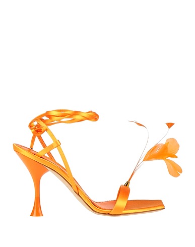 3JUIN Sandals Orange Textile fibers