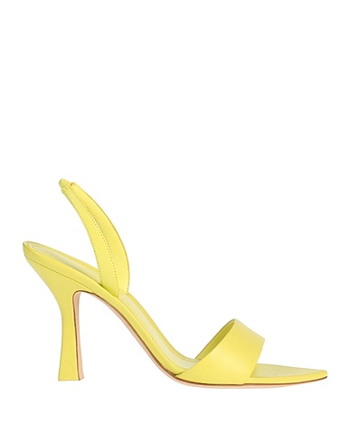 3JUIN Sandals Lime green Soft Leather