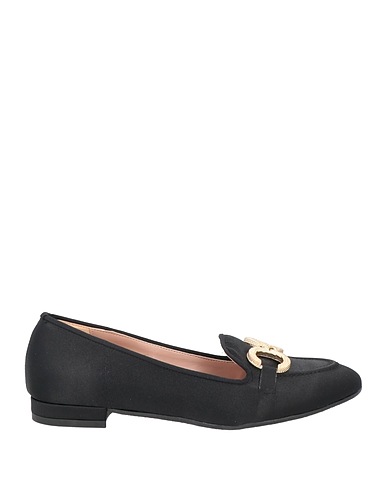 DIVINE FOLLIE Loafers Black Textile fibers