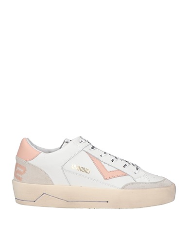4B12 Sneakers White Soft Leather, Textile fibres