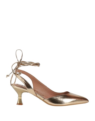 LIU •JO Pump Gold Soft Leather